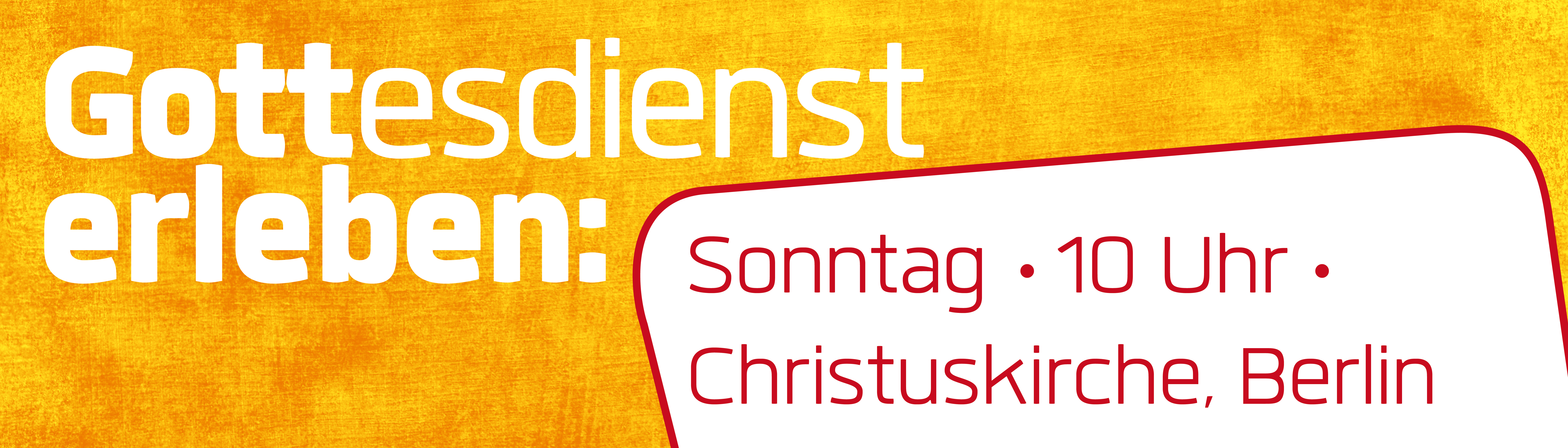 „Gottesdienst erleben“ Banner